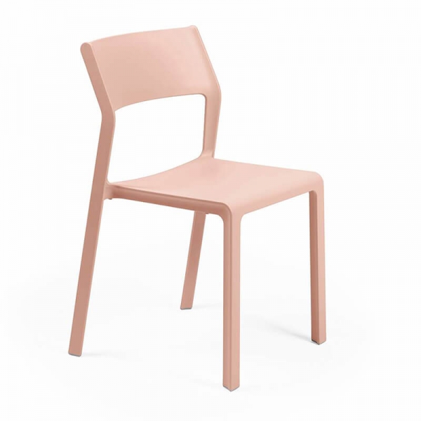 Chaise d'extérieur empilable en polypropylène rose - Trill bistrot - 20