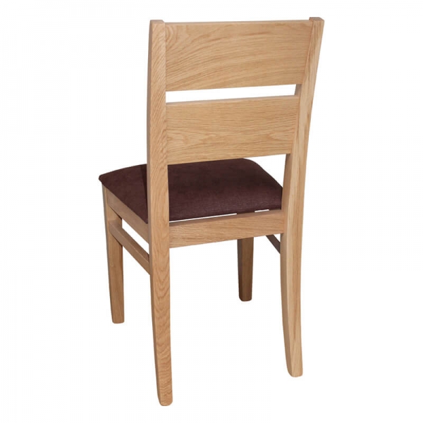 Chaise contemporaine française en bois massif et assise tissu - Soja 1300 - 5