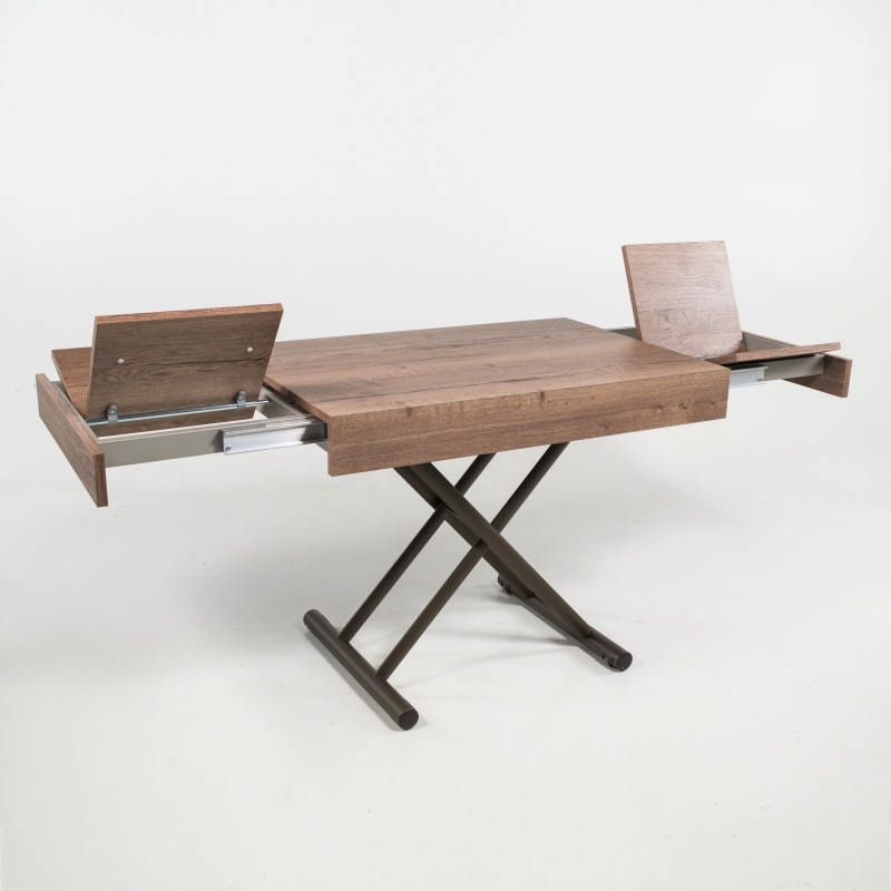 Table réglable en hauteur et extensible en mélaminé - Compact | 4-pieds.com