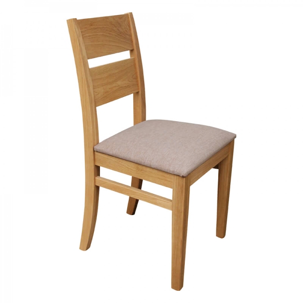 Chaise contemporaine made in France en chêne massif et tissu - Soja 1300 - 1