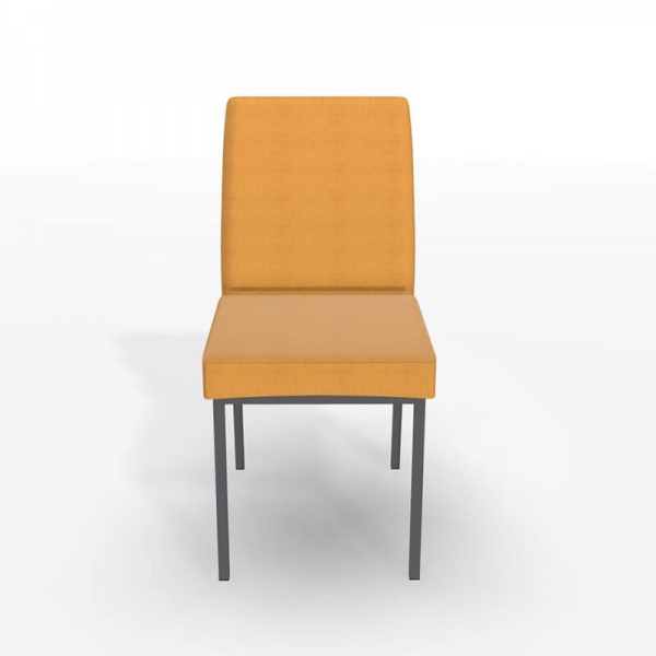  Chaise jaune rembourrée en métal et tissu style contemporain - Villa - 3