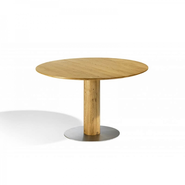 Table en bois massif ronde avec pied central - 12.12 - 1