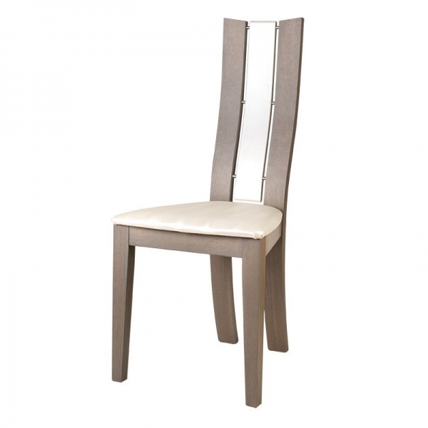 Chaise de salle à manger française en bois et synthétique - Anis Arc 1460 - 2