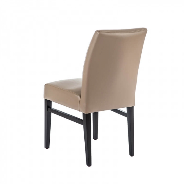 Chaise contemporaine rembourrée grise structure en bois - Fritz - 5