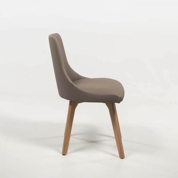 Chaise rembourrée grise style moderne - Lars - 3