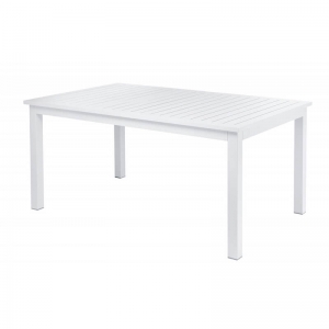 Table rectangulaire de jardin blanche en aluminium - Triptic Grosfillex