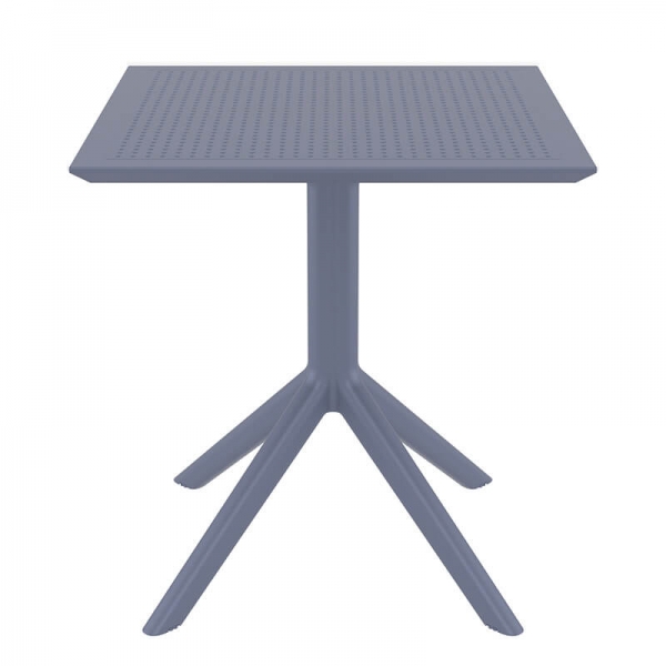 Petite table carrée en résine grise - Sky - 2