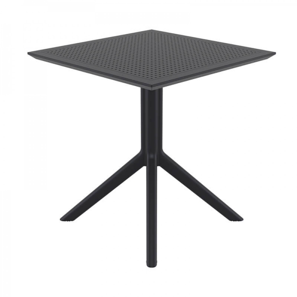 Table petit espace carrée en résine noire - Sky - 12