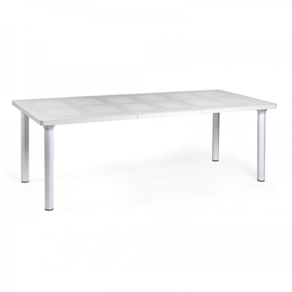 Table de jardin extensible en polypropylène et aluminium blanc - Libeccio - 11