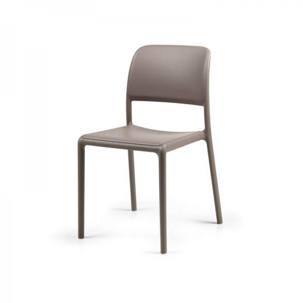 Chaise en plastique polypropylène taupe - Riva Bistrot - 4
