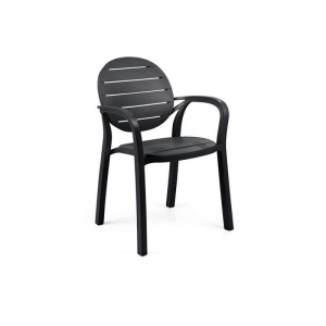 Fauteuil en polypropylène anthracite - Palma