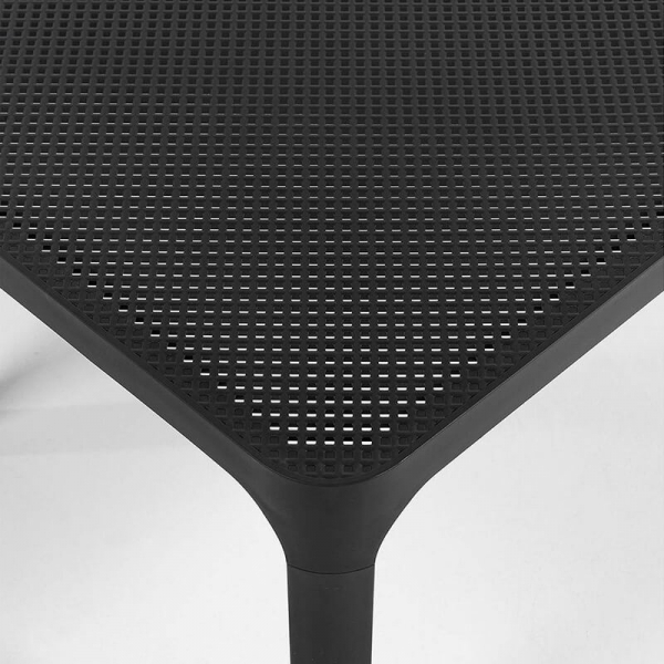 Table basse de jardin moderne avec plateau anthracite micro-perforé 100 x 60 cm - Net - 18