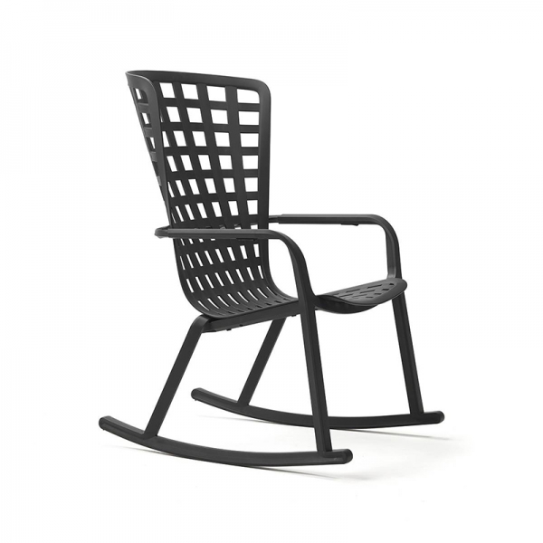 Rocking-chair design extérieur réglable en polypropylène – Folio