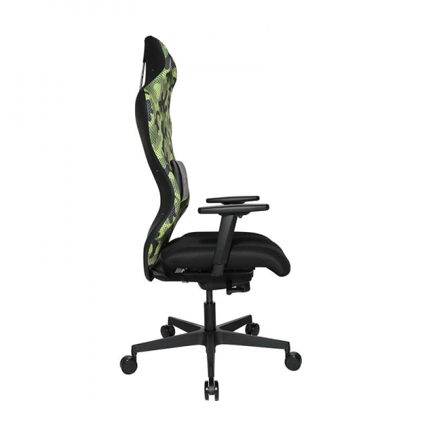 Chaise gamer confortable et ergonomique en tissu vert - Sitness - 30