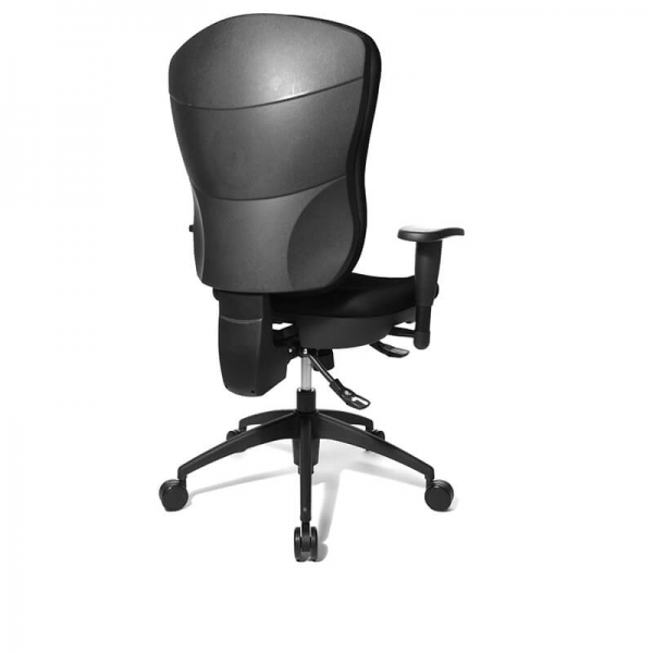 Chaise pour bureau confortable en tissu noir - Wellpoint - 6