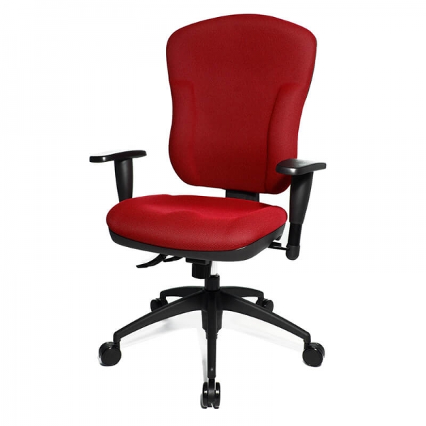 Chaise bureautique inclinable et réglable rouge - Wellpoint  - 10