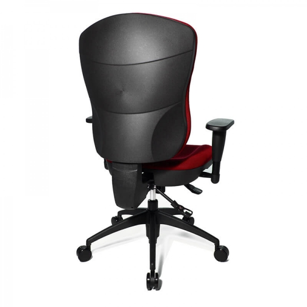 Chaise de bureau avec accoudoirs réglables rouge - Wellpoint - 11