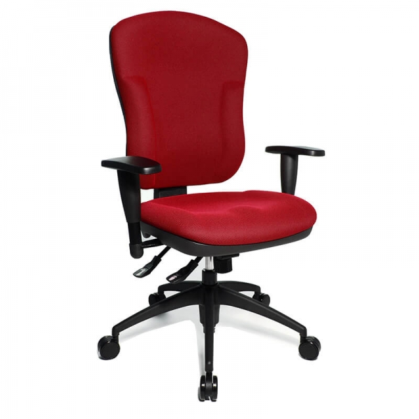 Chaise de bureau professionnel en tissu rouge - Wellpoint - 8