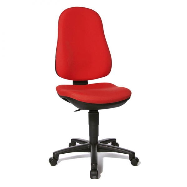 Chaise bureautique en tissu rouge – Support P - 17