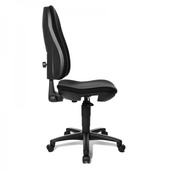 Chaise bureautique noire réglable avec des roulettes – Support P - 14