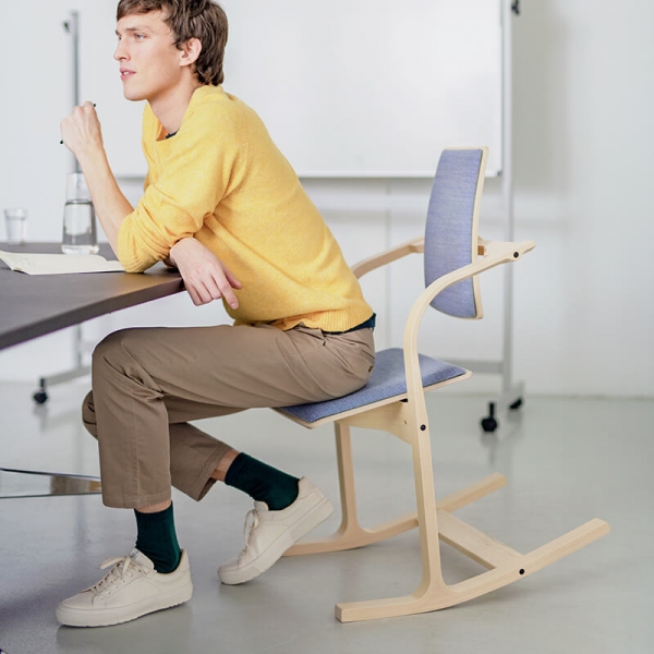 Chaise à bascule de bureau ergonomique bleue - Actulum Varier® - 4