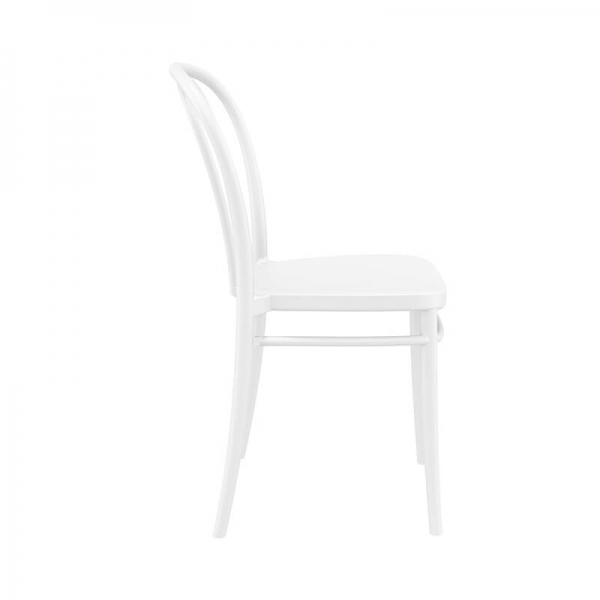 Chaise de cuisine blanche en polypropylène empilable - Victor - 6