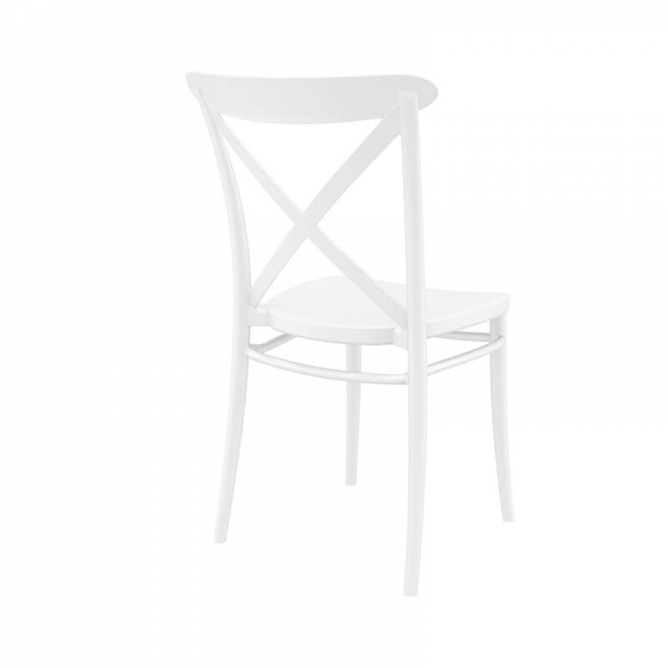 Chaise de bistrot blanche empilable - Cross - 4