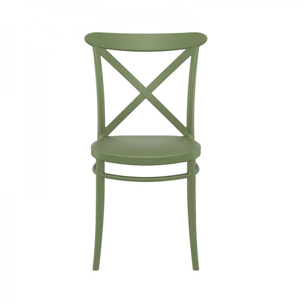 Chaise bistrot verte empilable pour la cuisine - Cross - 21