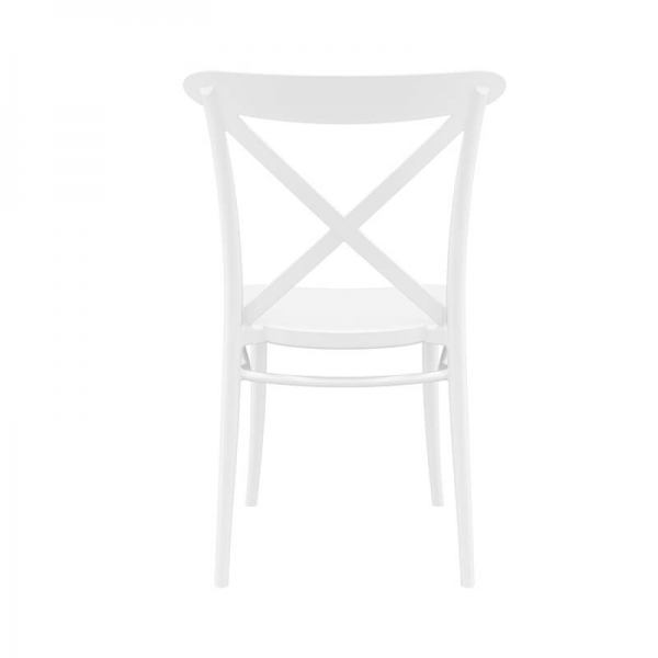 Chaise de jardin empilable blanche - Cross - 5