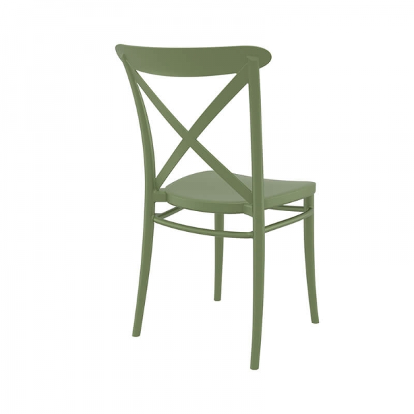 Chaise de terrasse style bistrot en polypropylène vert - Cross - 22