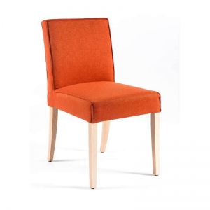Chaise contemporaine en tissu et bois - Carpe