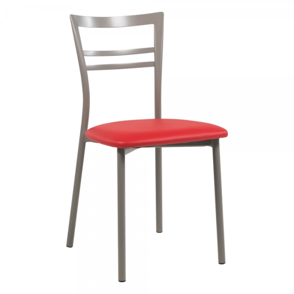 Chaise de cuisine rembourrée assise rouge - Go 1419 - 75