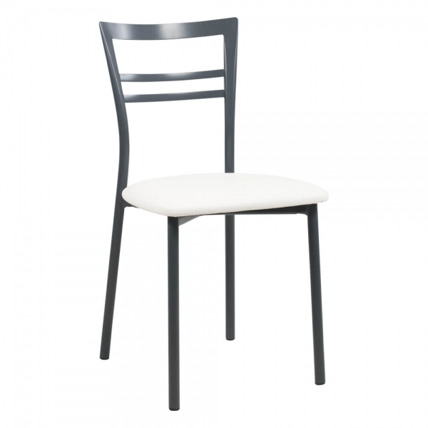 Chaise de cuisine rembourrée assise blanche - Go 1419 - 80