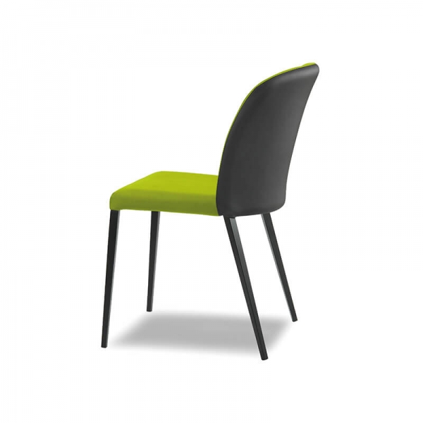 Chaise moderne bicolore en tissu et métal - 6