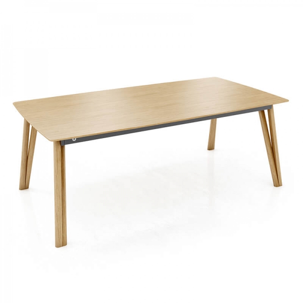 Table en bois massif pieds épingle - Rennes Mobitec - 1