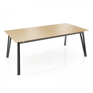 Table en bois massif extensible avec pieds en métal forme épingle - Brest Mobitec®