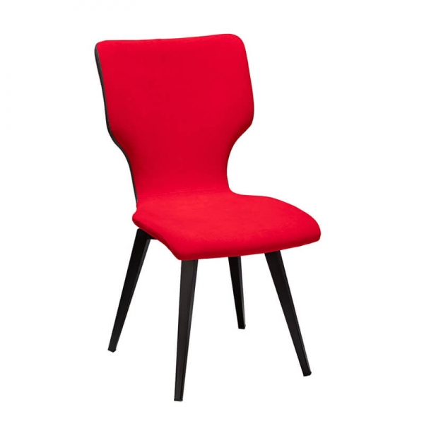 chaise française pivotante bicolore avec pieds métal - Néo - 1