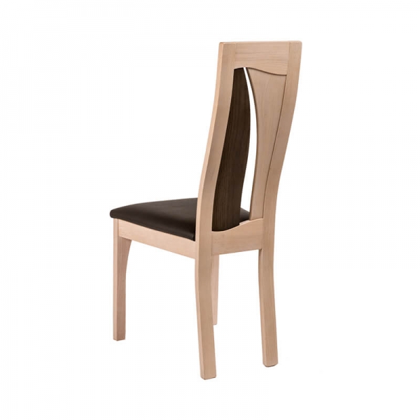 Chaise contemporaine française en bois massif et synthétique - Zena - 1