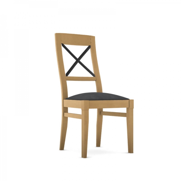 Chaise de fabrication française en bois et tissu - Loft