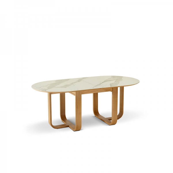 Table en céramique avec pieds bois made in France - 3