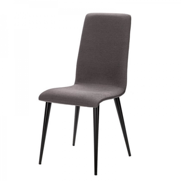Chaise française avec pieds en métal et assise tissu - Yam Eco - 2