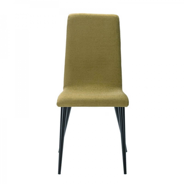 Chaise française en tissu vert et pieds métal - Yam Eco - 7