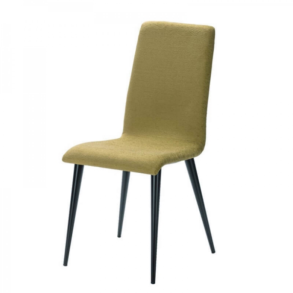 Chaise en tissu vert avec pieds métal made in France - Yam Eco - 6