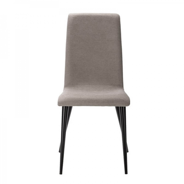 Chaise en tissu gris de fabrication française avec pieds en métal - Yam Eco - 11
