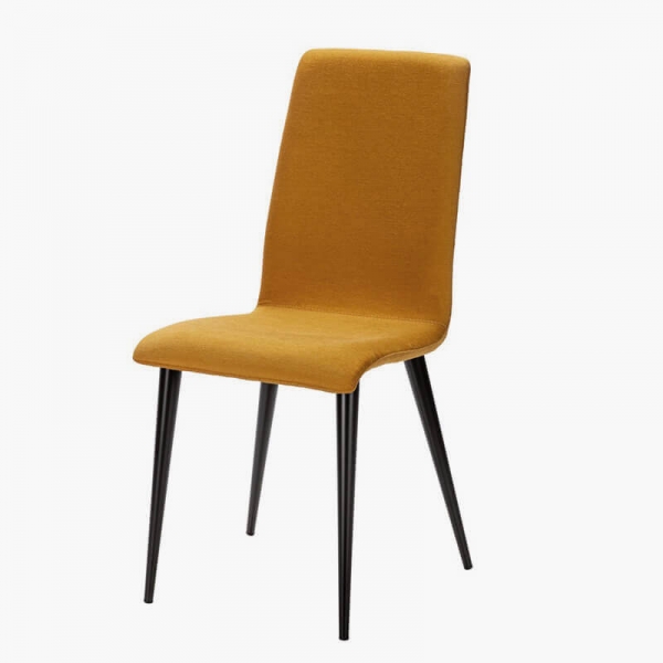 Chaise moutarde en métal et tissu française - Yam Eco - 14