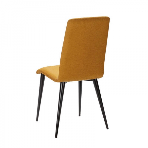 Chaise avec pieds métal et tissu moutarde fabrication française - Yam Eco - 16