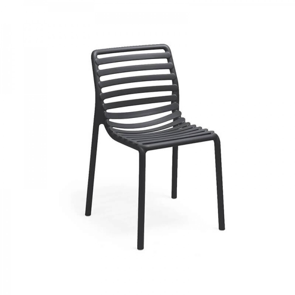 Chaise de jardin design anthracite de fabrication Italienne - Doga bistrot - 4