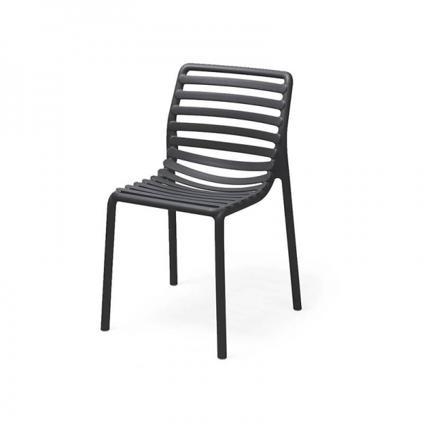 Chaise de jardin design de fabrication Italienne anthracite - Doga bistrot - 12