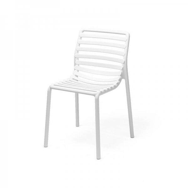 Chaise de jardin design de fabrication Italienne blanche - Doga bistrot - 14