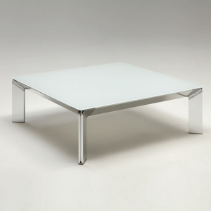 Table basse carrée italienne en verre trempé - Class